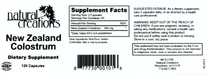 New Zealand Colostrum