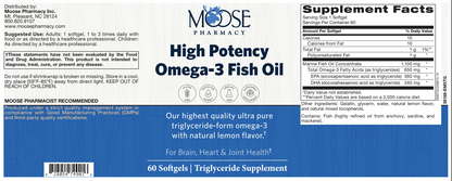 High Potency Omega-3 Fish Oil - 120 Count