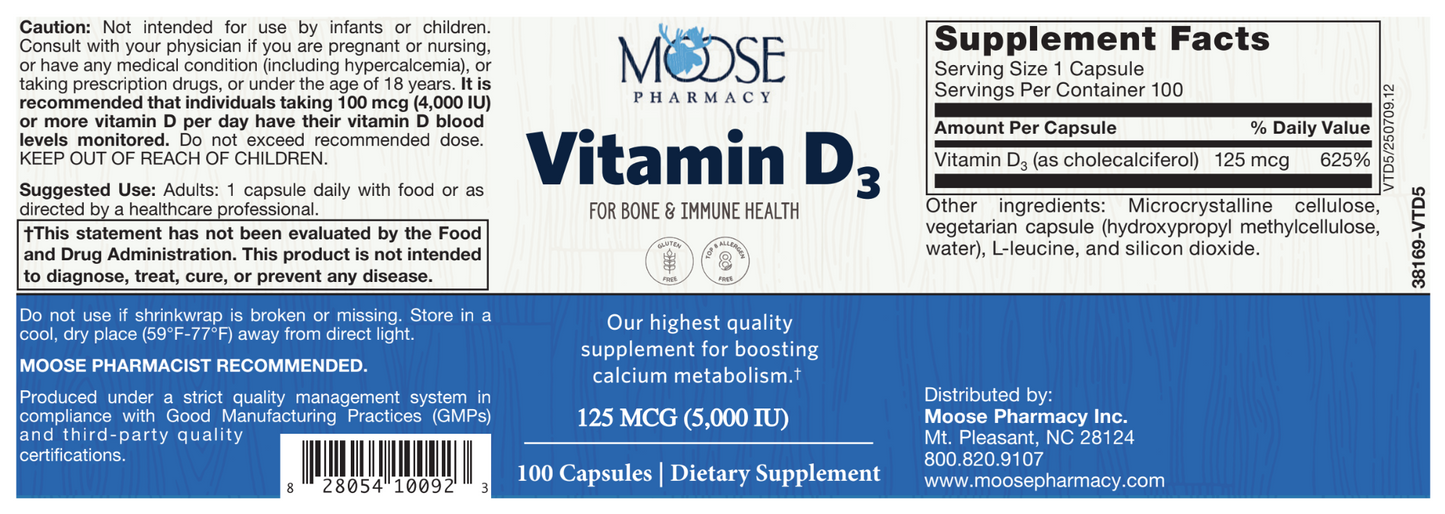 Vitamin D3 | 5,000 IU