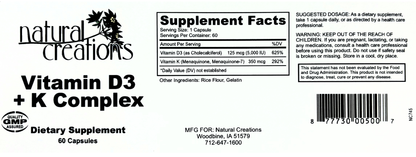 Vitamin D3 + K Complex