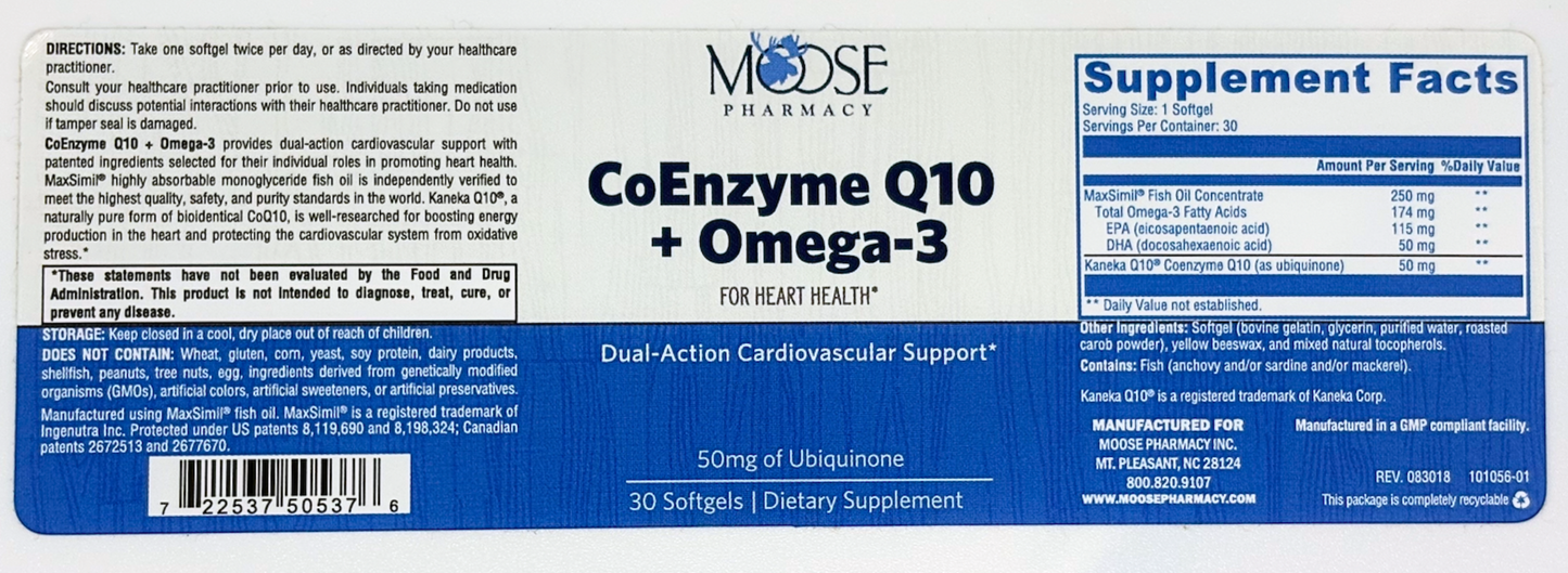 CoEnzyme Q10 + Omega-3 | 30 count