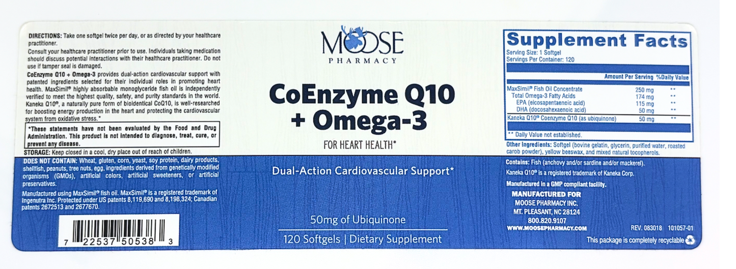 CoEnzyme Q10 + Omega-3 | 120 count