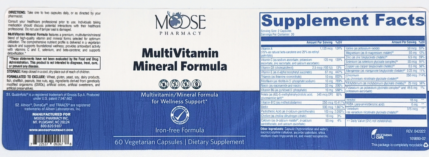 Multivitamin Mineral Formula | 60 count